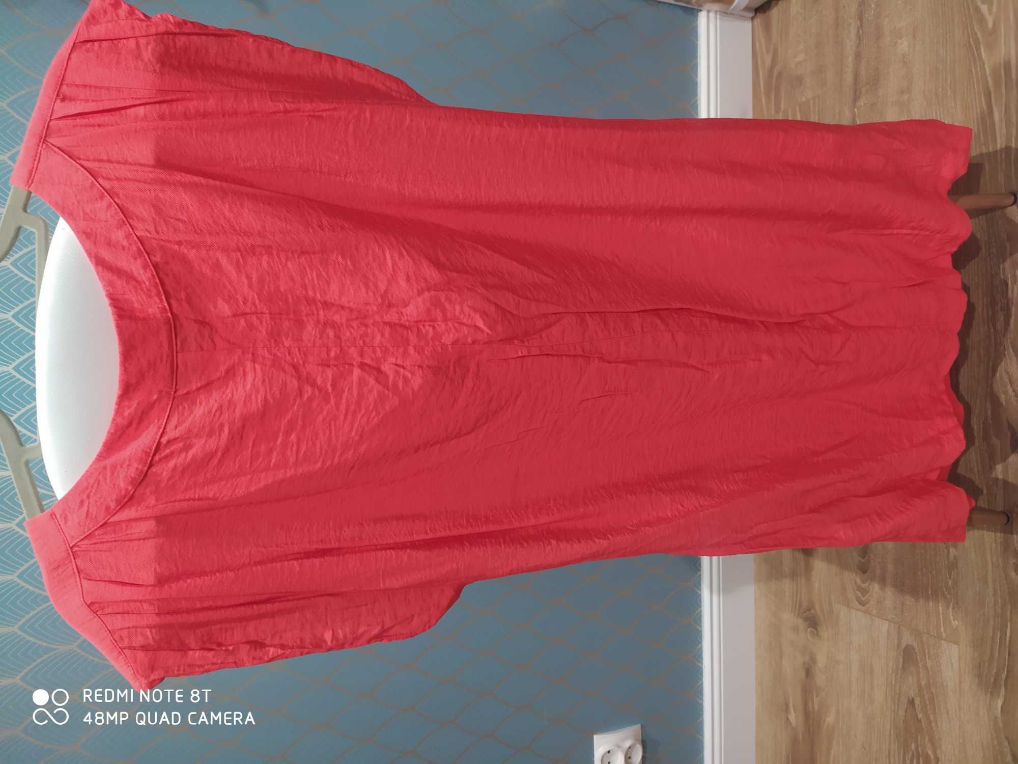 sukienka tunika koszula M czerwona