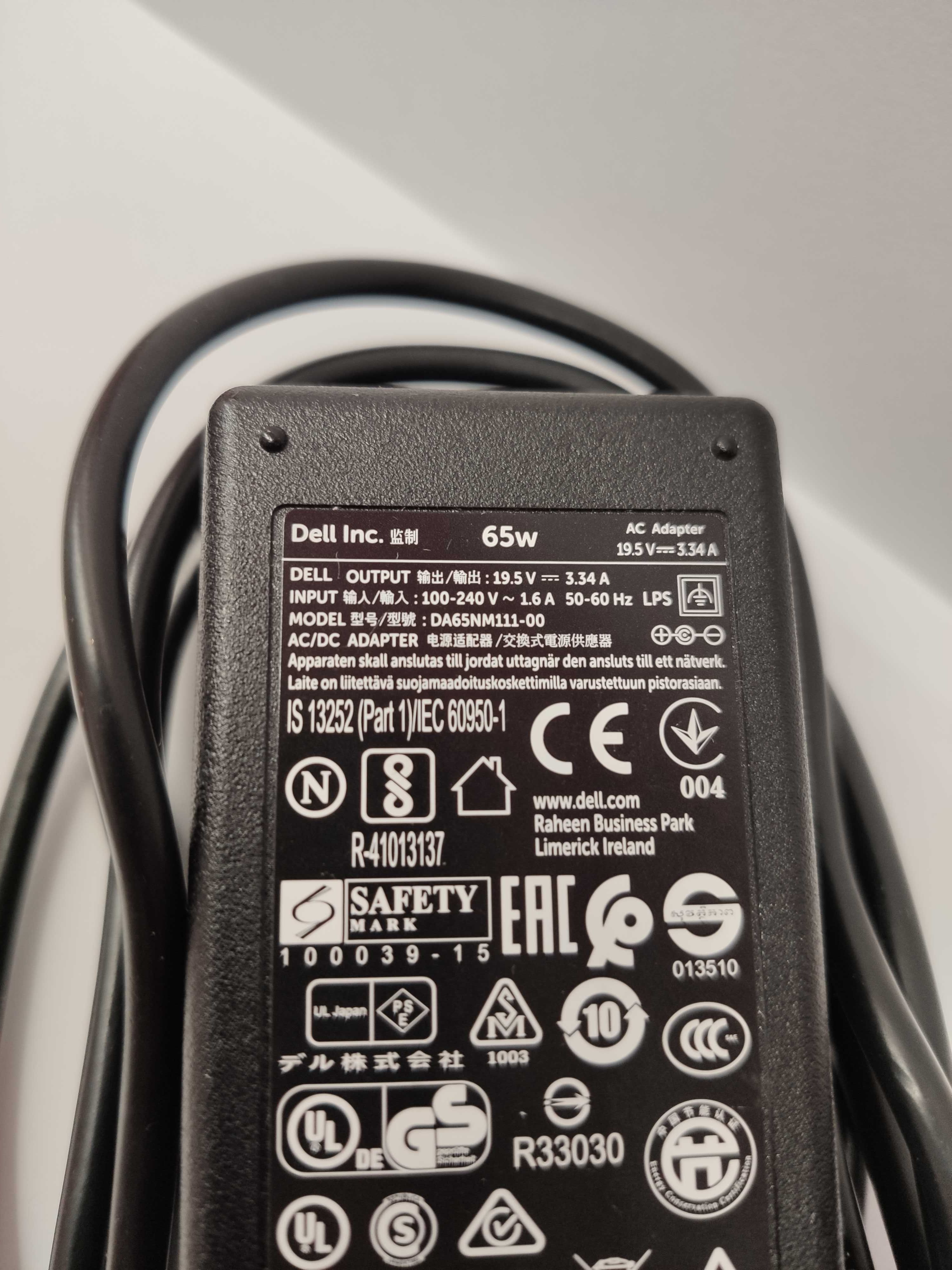 Zasilacz ładowarka do laptopa Dell 65W 19.5V 3.34A DA65NM111-00