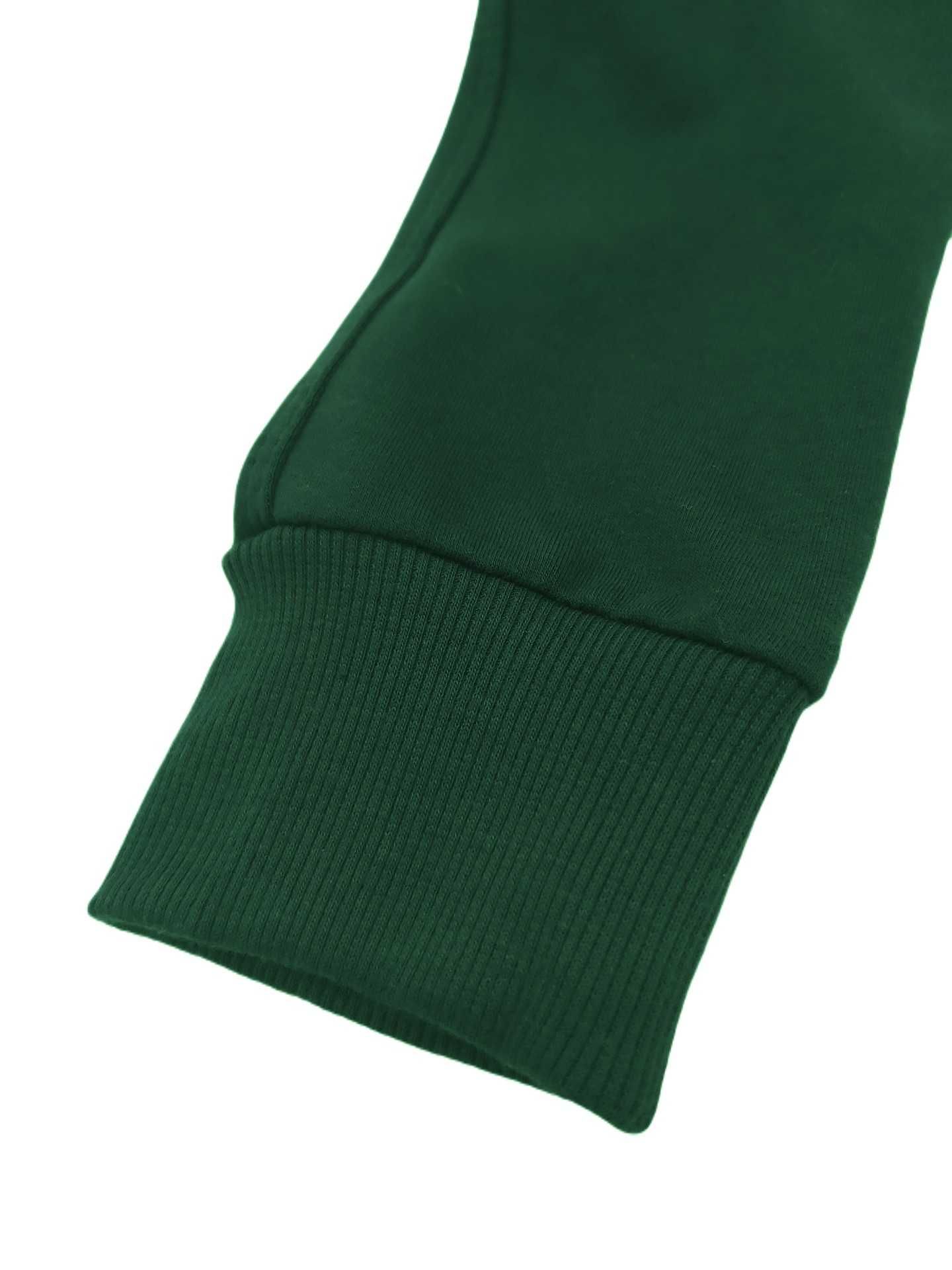 Spodnie dresowe zielone butelkowe  104 bawełna slim MROFI