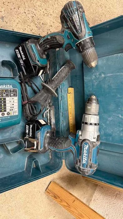 Dwie wkretarki akumulatorowe Makita