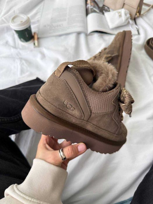 Женские ботинки UGG Lo Lowmel Sneaker Chocolate 36-41 Натур Овчина!