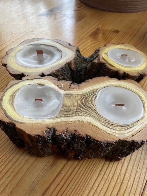 Свічки деревʼяні ручної роботи