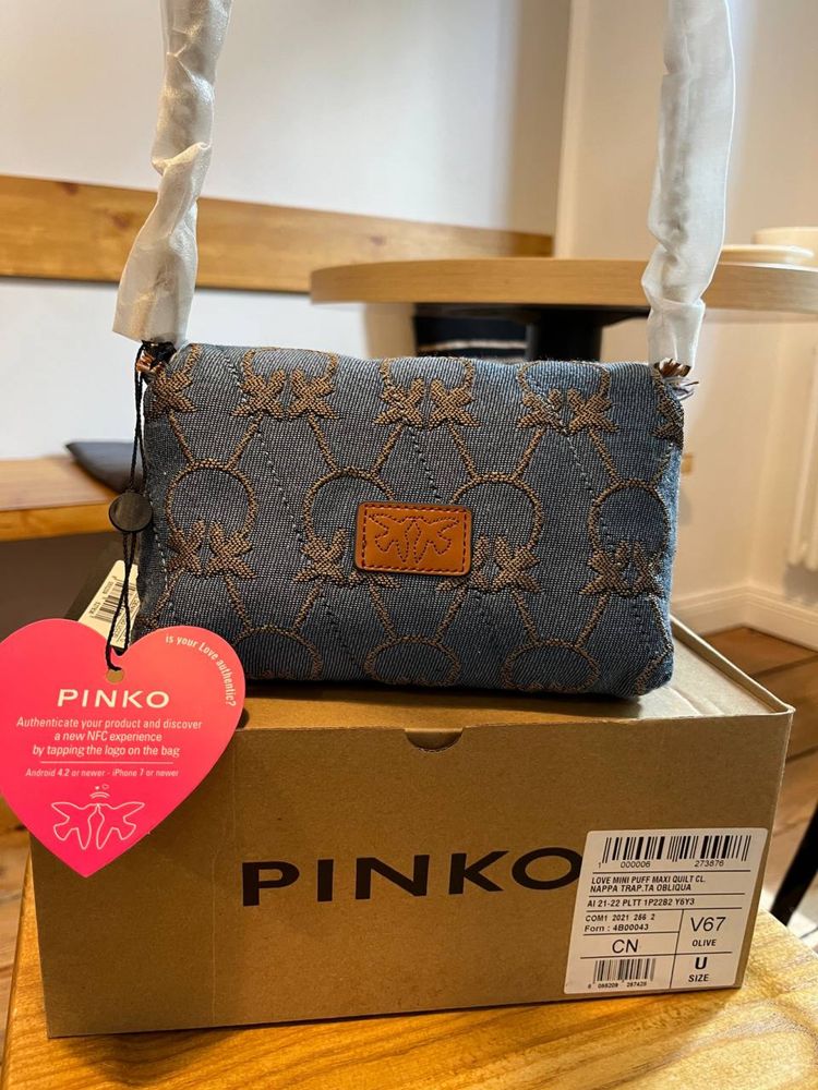 Сумка Pinko Love Bag Puff Denim