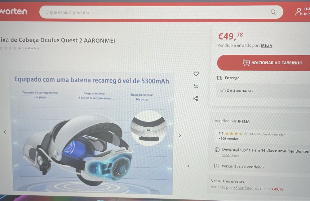 Vendo oculos meta quest 2 realidade virtual COMO NOVO!