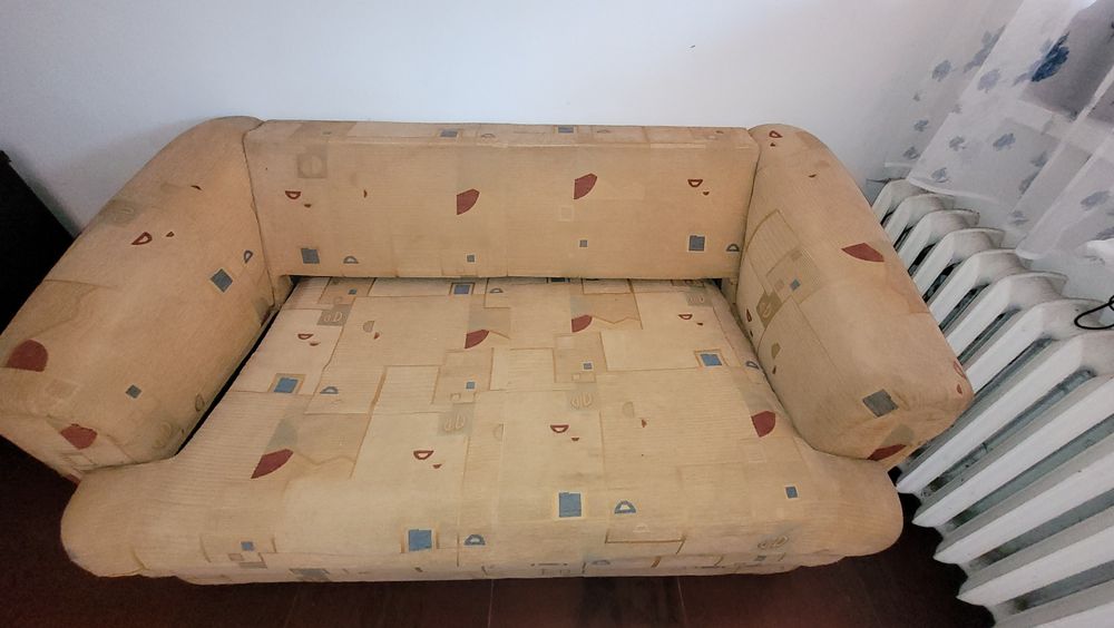 Sofa w kolorze zóltym 2os 160x80