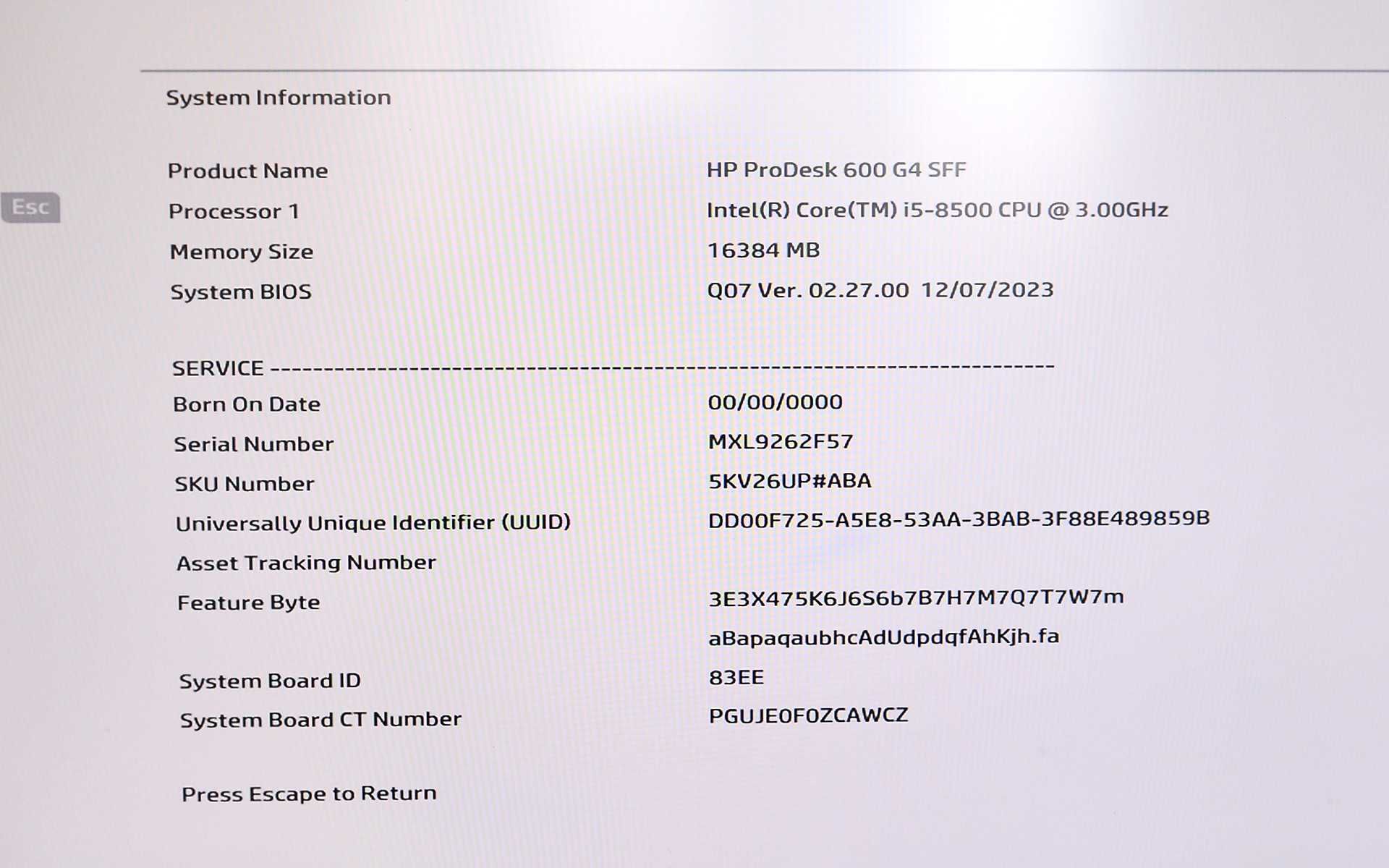 HP Prodesk 600 G4 SFF i5-8500/8G DDR4/256G m2 NVMe/Win10/WiFi/BT/ПК PC