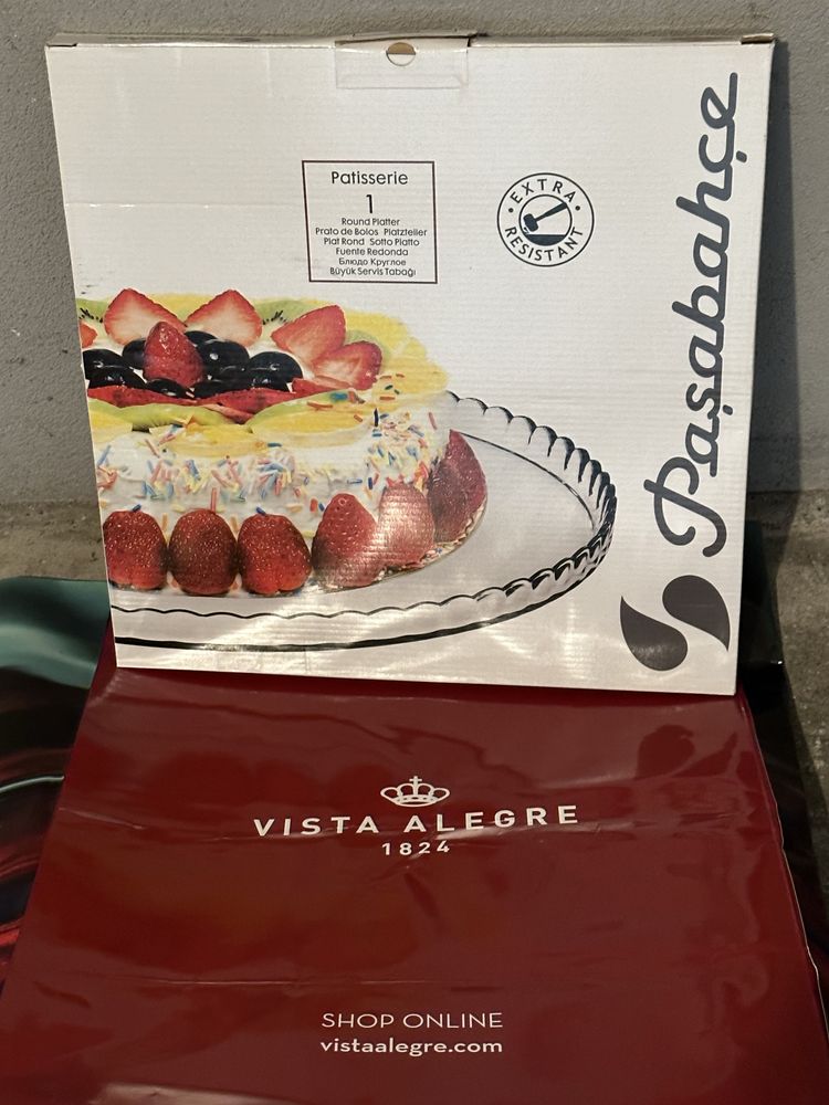 Prato Vidro Pâtisserie Para Bolo 32cm Incolor