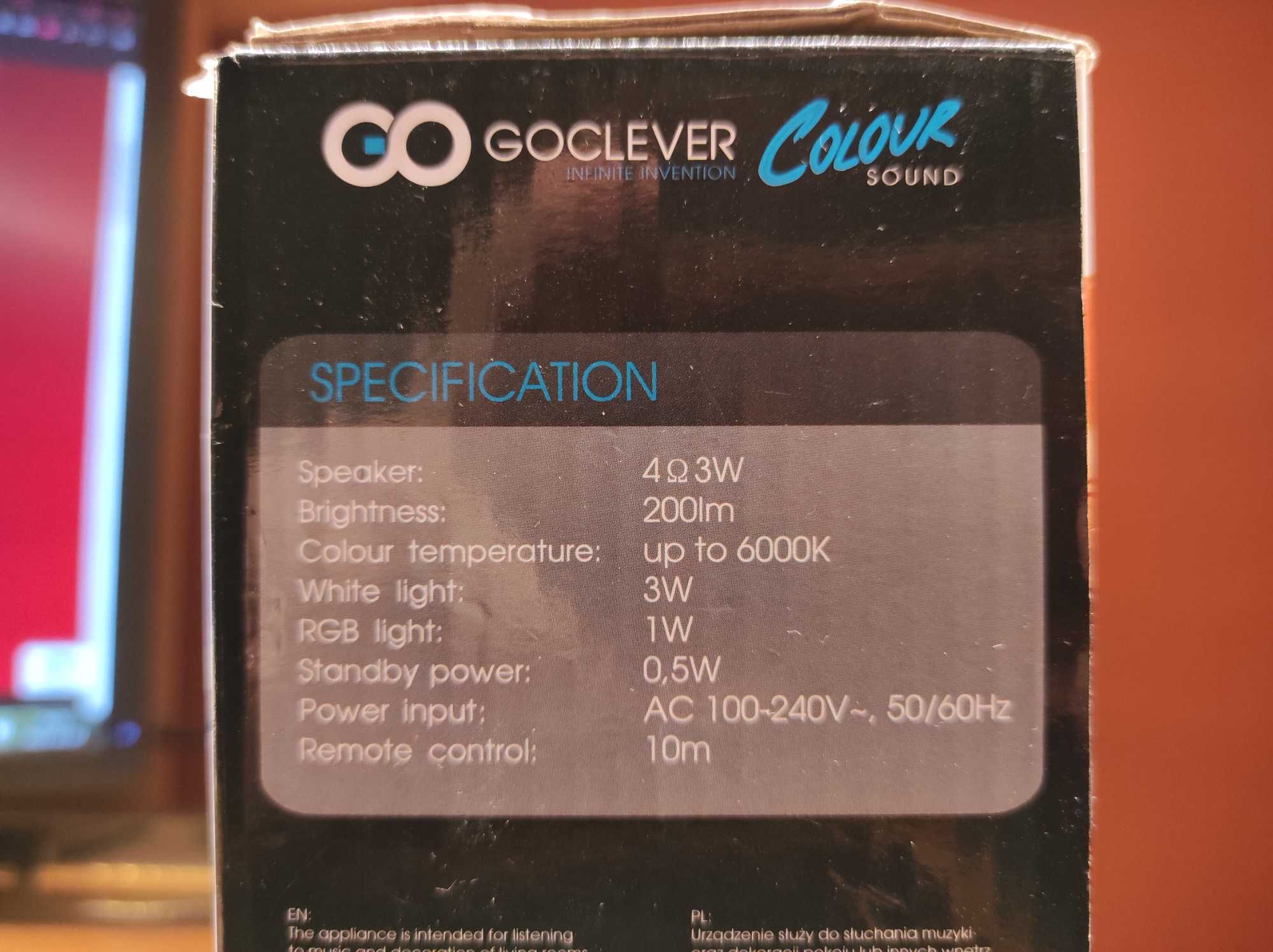 Goclever Colour Sound – żarówka LED RGB z głośnikiem Bluetooth