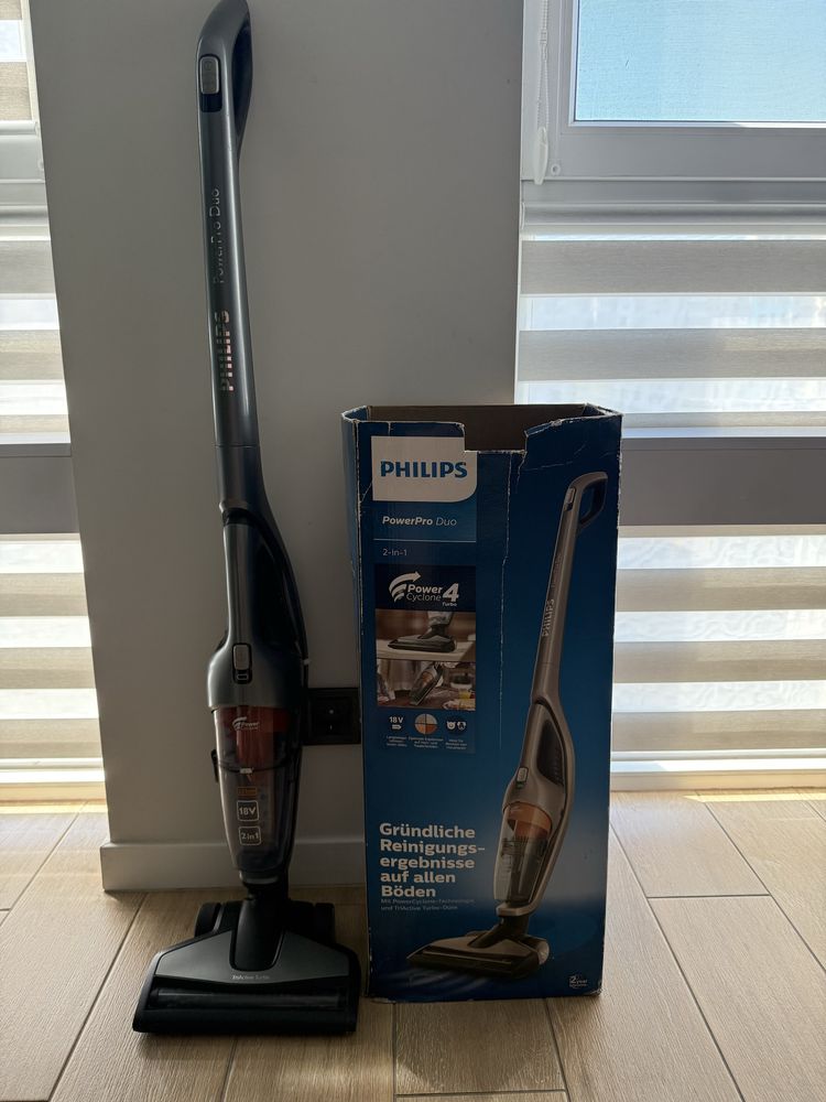 Бездротовий пилосос Philips PowerPro Duo 2в1 — б/у, у відмінному стані