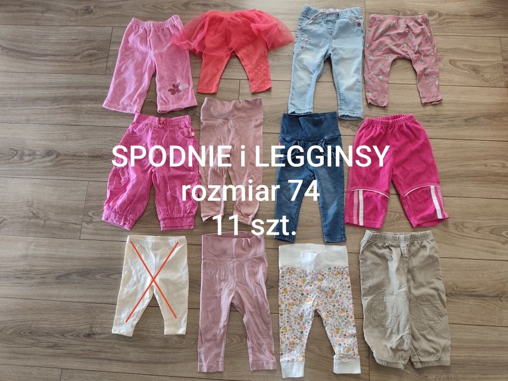 Paczka ubranek dla bliźniaczek rozmiar 74