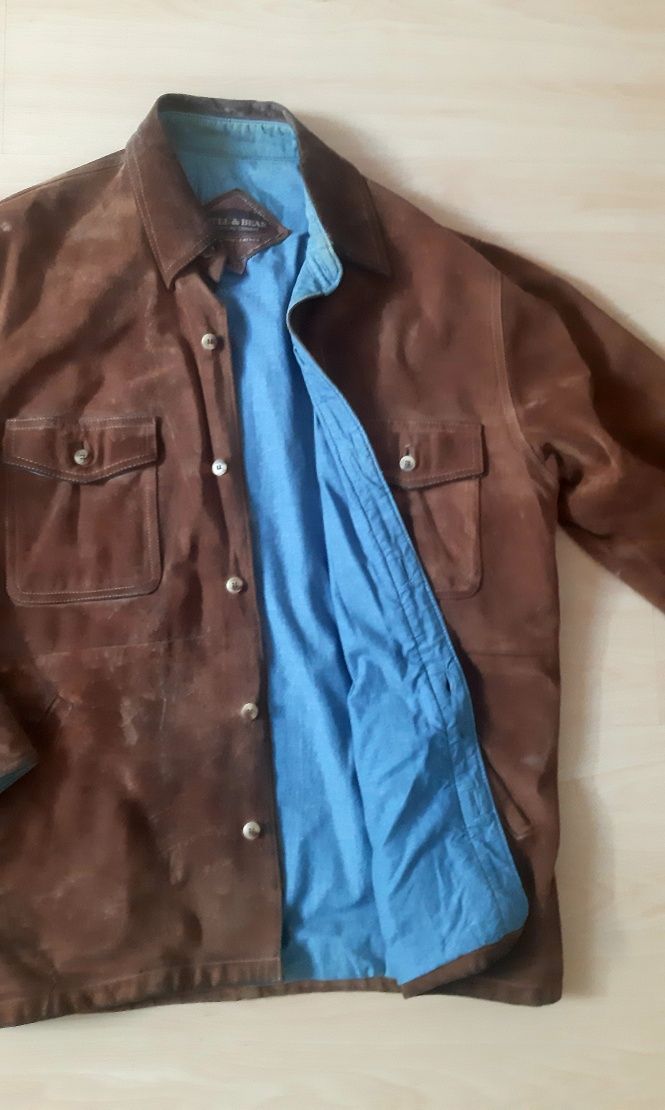 Casaco pele camurça Pull Bear XL