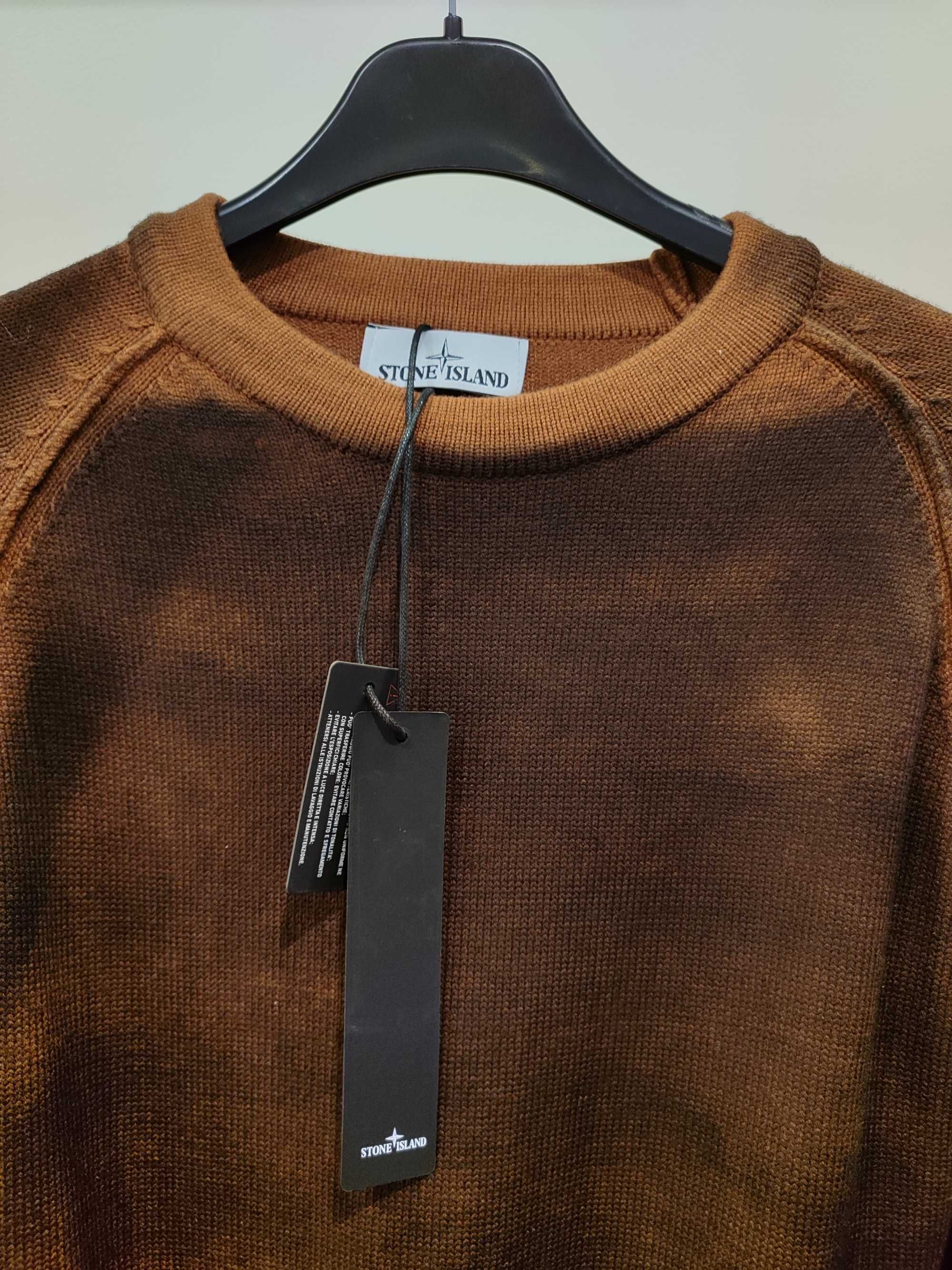 Світшот STONE ISLAND 525D9 Hand Sprayed Airbrush Treatment Brown