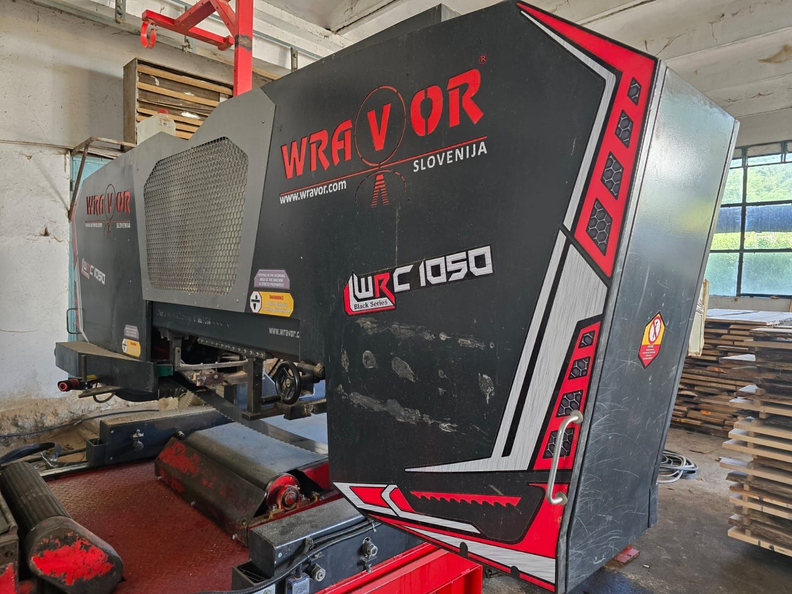 Wravor 1050 trak taśmowy, nie Mebor, szerokotaśmowy tartak wrawor gate