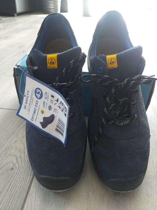 Półbuty  nowe ochronne skóra welurowa OPTIMO 43 długość wkładki 28