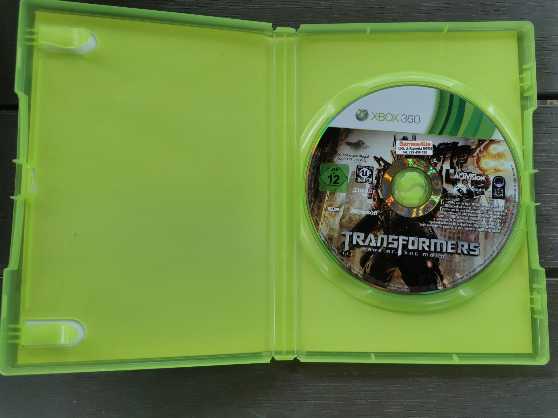 Transformers Dark Of The Moon Xbox 360