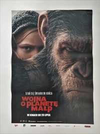 Plakat filmowy oryginalny - Wojna o planetę małp