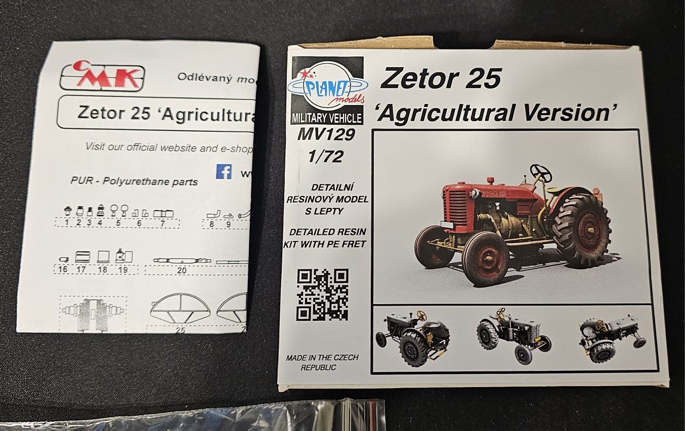 Model 1:72 Planet Model MV129 Zetor 25  WARTO