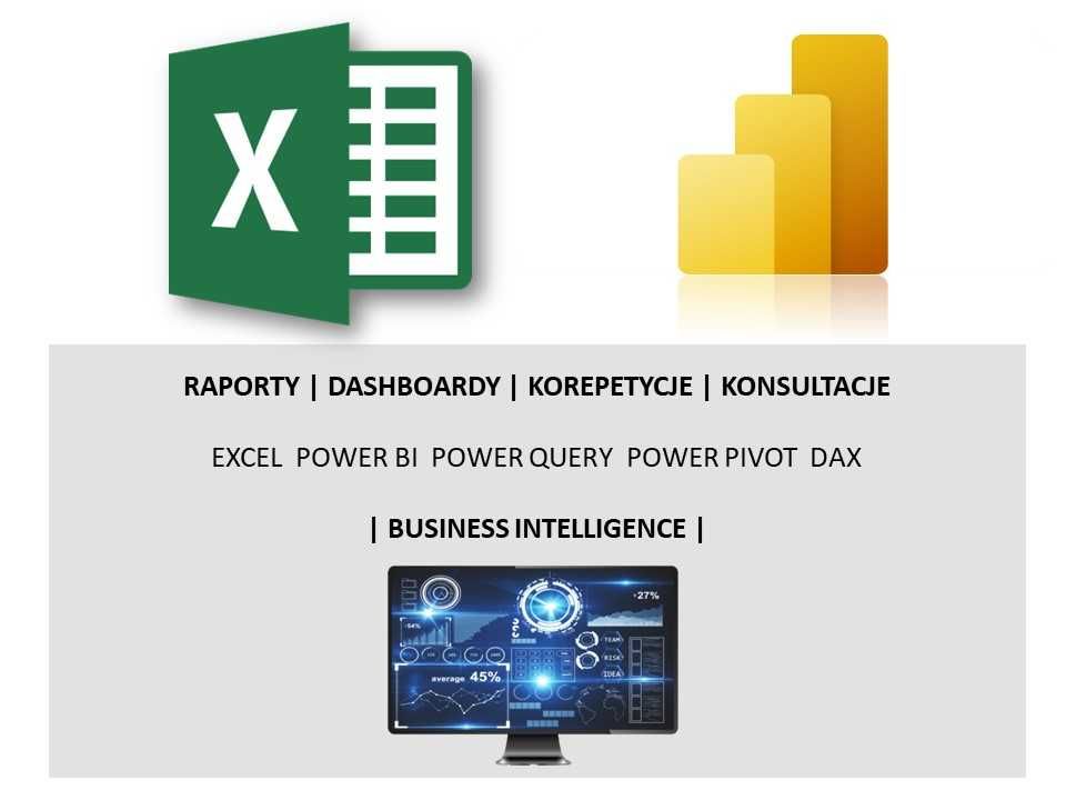 Excel PowerQuery PowerPivot PowerBI DAX Dashboard/Projekty/Korepetycje