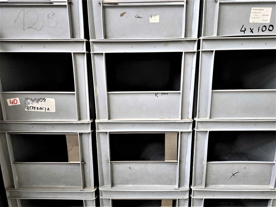 Pojemnik Plastikowy Kuweta Skrzynka Kosz Magazynowy Warsztatowy Regał