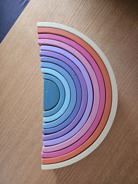 Drewniana tęcza Montessori