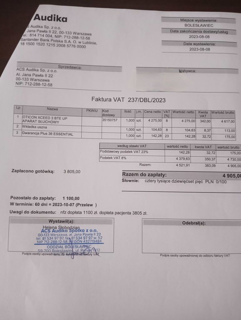 Aparat słuchowy OTICON XCEED 3 BTE UP
