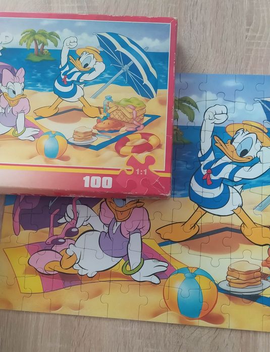 Kompletne Donald Duck 100 puzzle Vintage 90