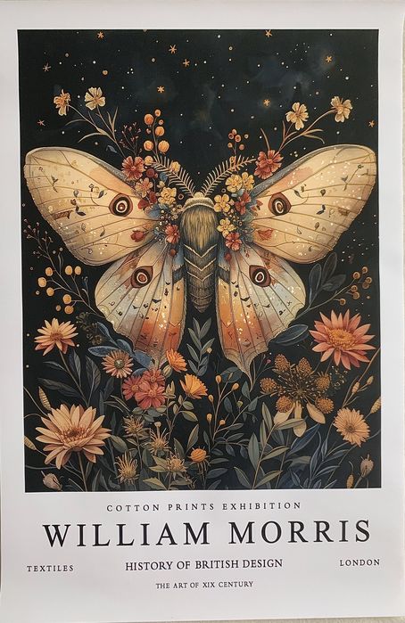 Gobelin na płótnie HD/Obrazek/William Morris/Moth