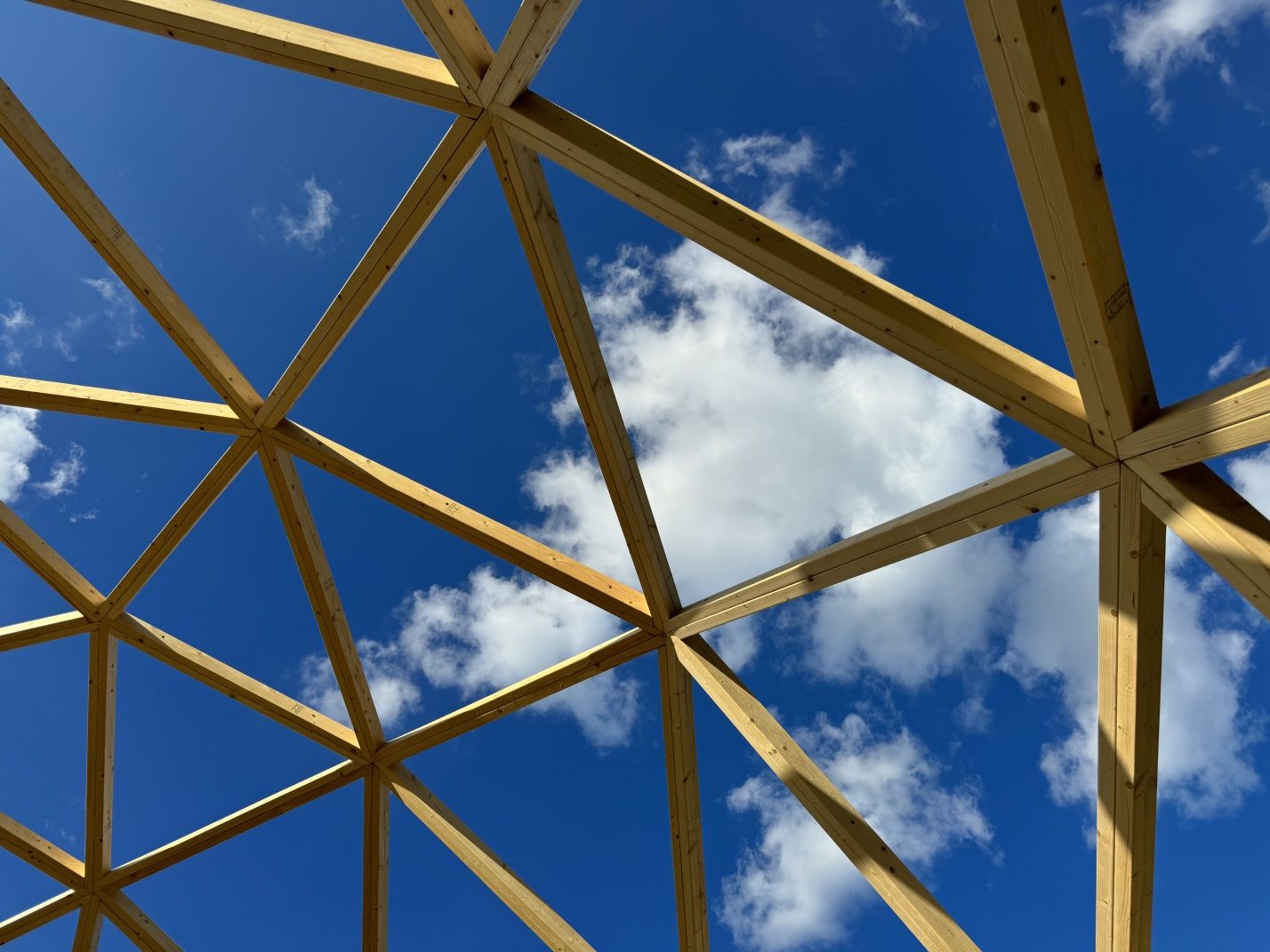 Kopuła geodezyjna 65m2. GLAMPING - Dom - Konstrukcja.
