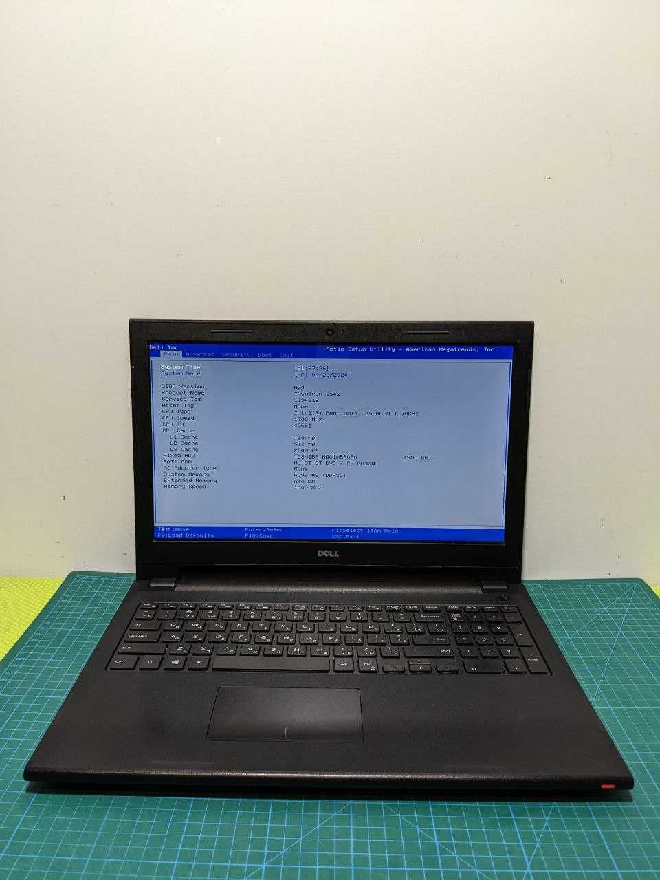 Ноутбук Dell 3542 (Intel Pentium 3558U/4GB/500GB/27Wh)