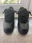 nike air firce 1 black rope lace