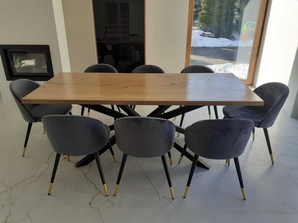 Stół dębowy z litego drewna rozkładany  typ L loft Producent