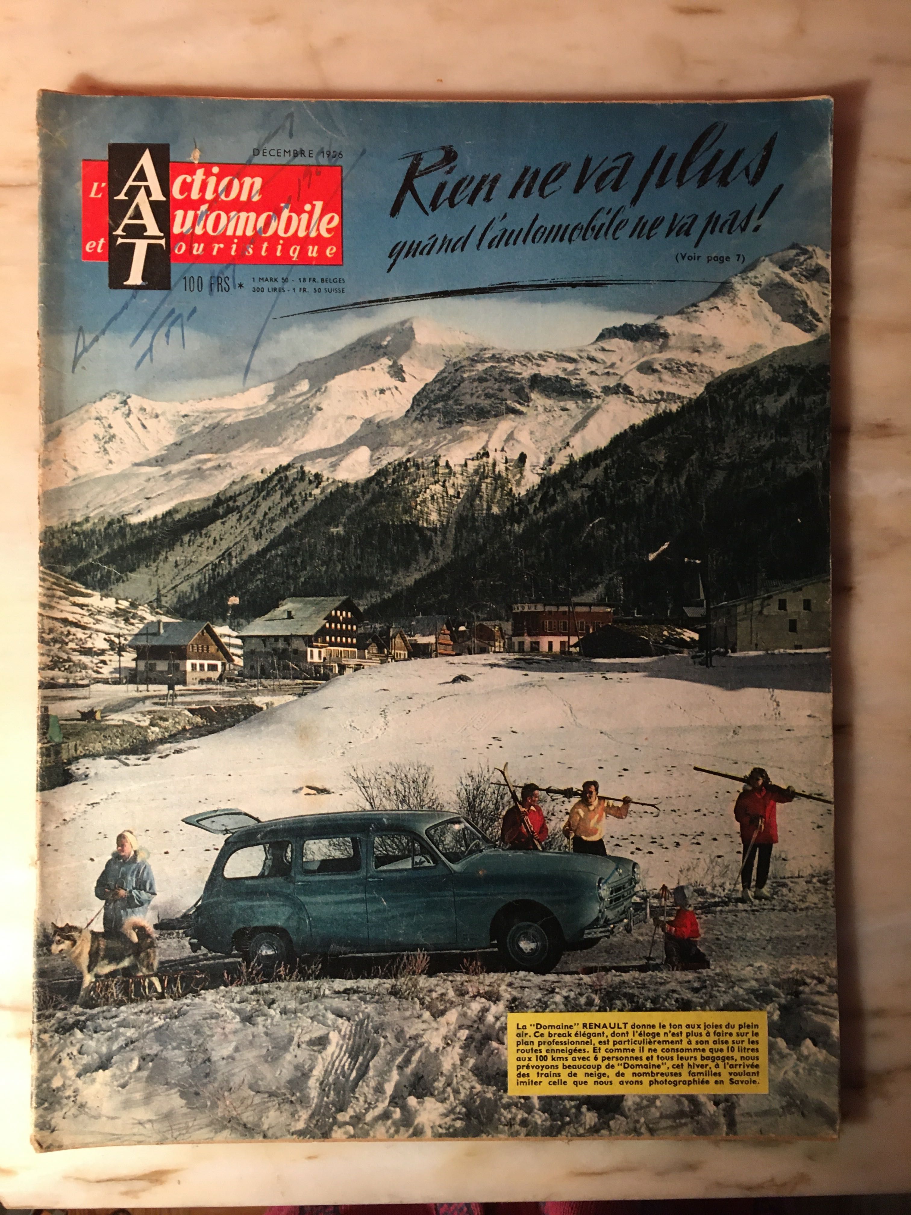 ACTION  AUTOMOBILE et Touristique - anos 50 - 6 revistas