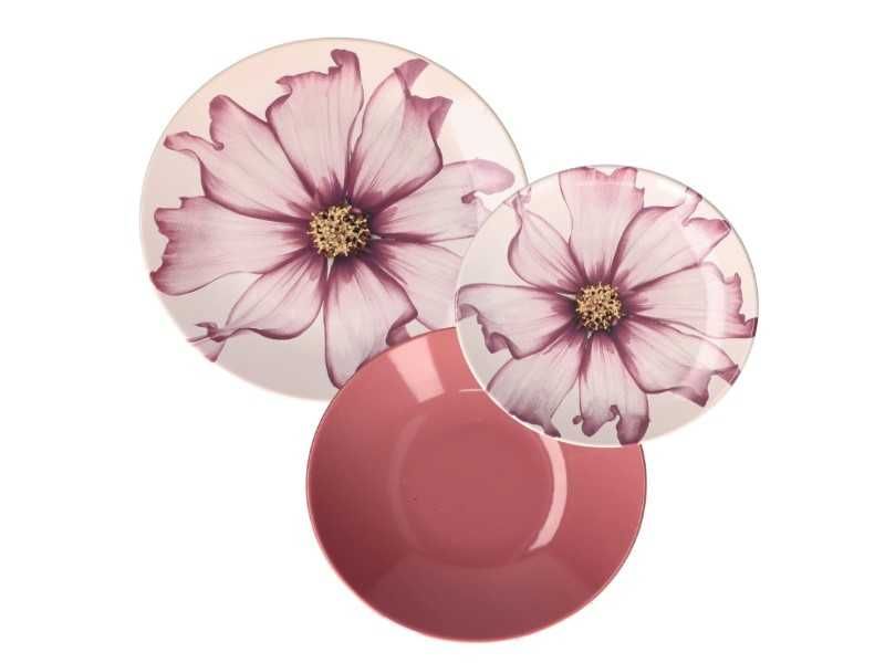 Тарілки сервіз набір столового посуду Rose & TULIPANI Cosmea 18шт