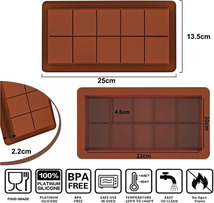 Zestaw 2 foremek do czekolady