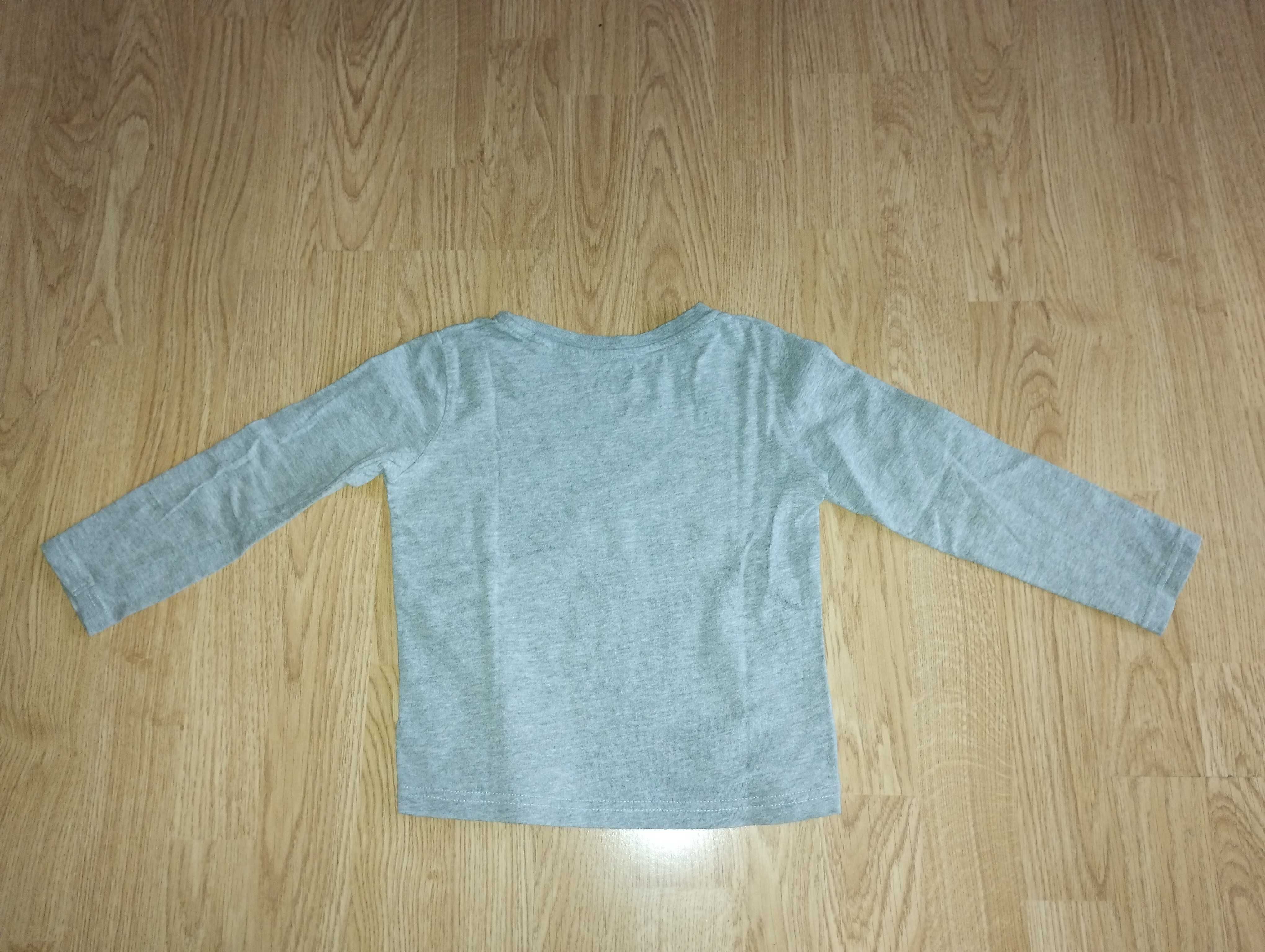 Koszulka bawełniana longsleeve 98-104 cm,długi rękaw