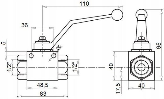 HYDROAKUMULATOR Hydrauliczny Amortyzator 0,16L ZAWóR KULOWY 1/2 [8305]