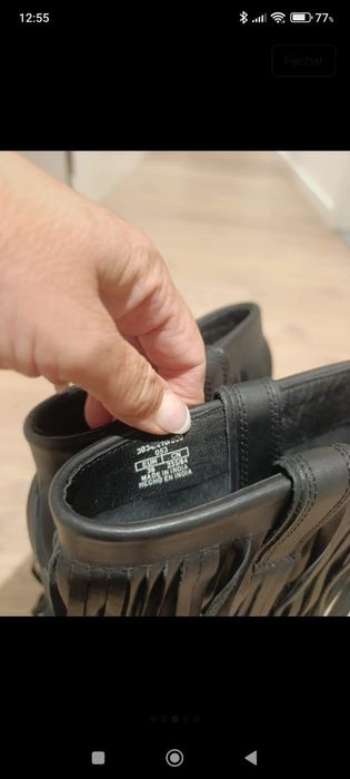 Botas cano alto franjas