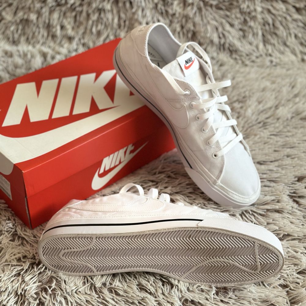 NIKE court legacy cnvs чоловічі кеди кросівки снікерси білі найк 45