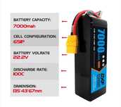 Акумулятор LiPo DXF 6S 7000mAh