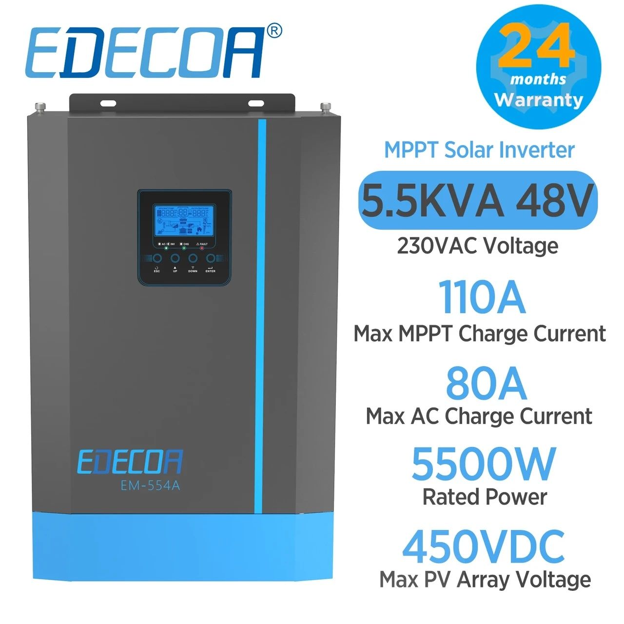 Гібридні інвертори Edecoa  4000W/5500W