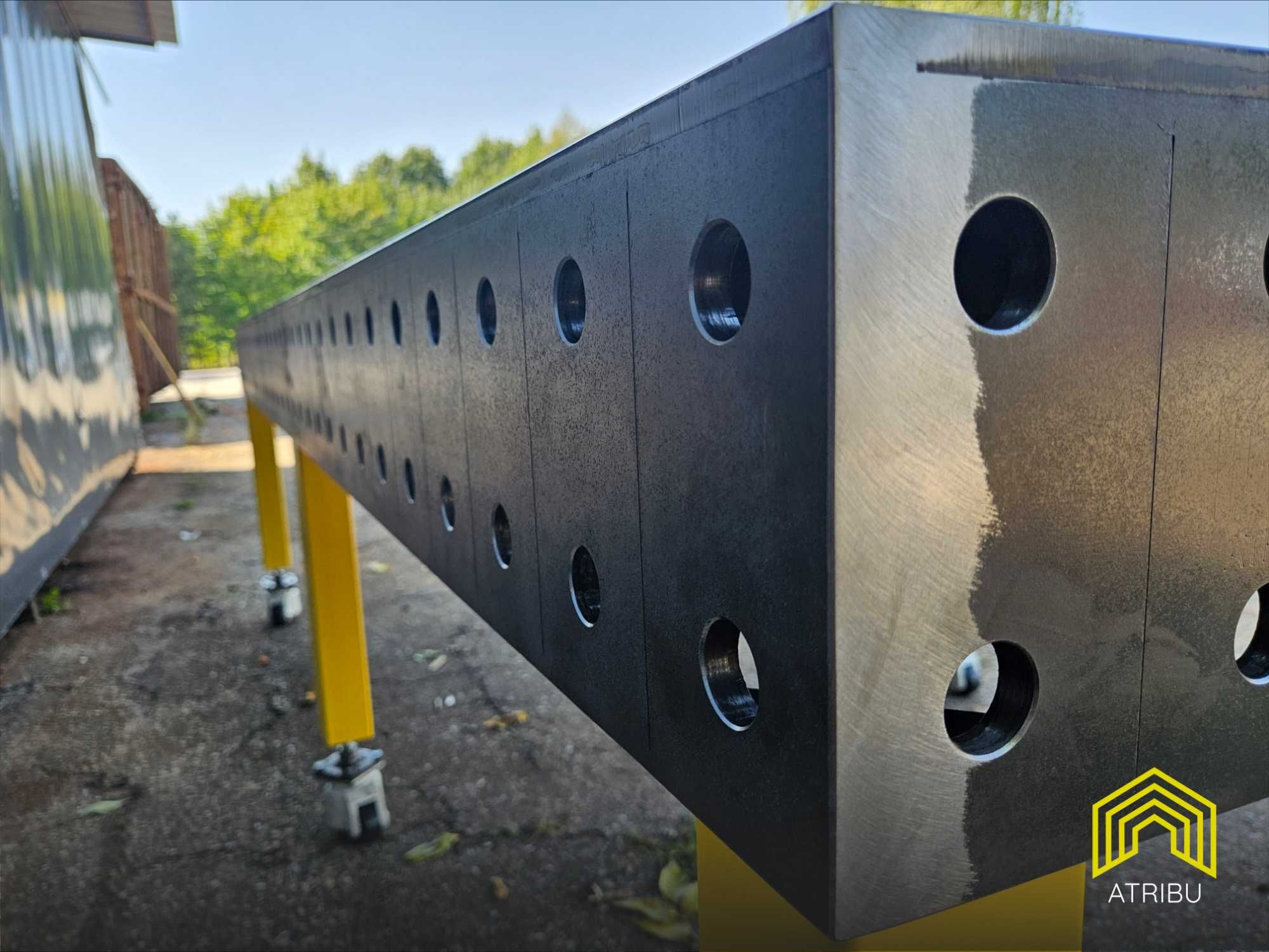 Stół spawalniczy, warsztatowy 300x150 grubość 15mm, frezowane otwory
