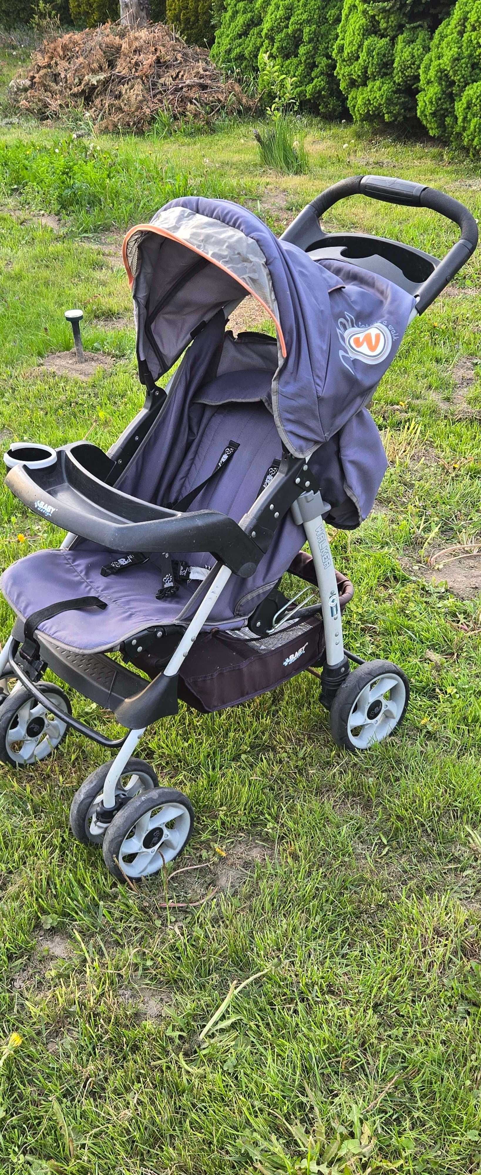 Wózek spacerowy Walker składany z regulacjami + dodatki, stan dobry