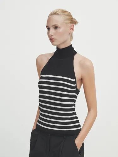 Dzianinowy top w paski Massimo Dutti, rozmiar M, raz założony