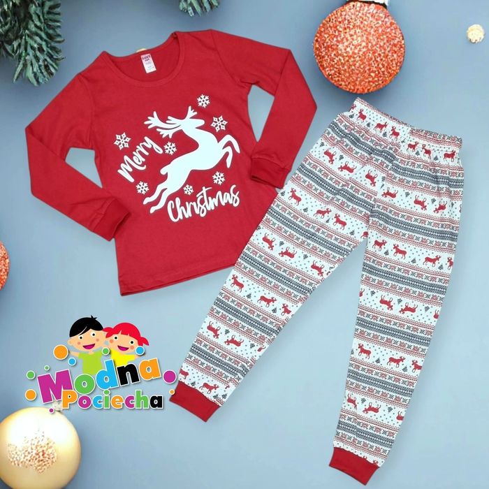 Piżama świąteczna bawełna rozmiar  od 122 do 164 wyprzedaż