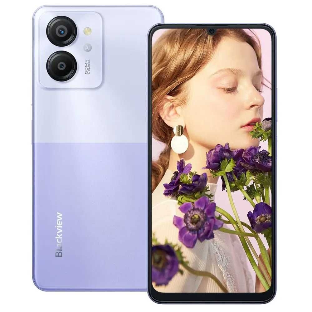 Смартфон Blackview Color 8 Gray 8/128Gb 6,75" 6000mAh + чехол стекло