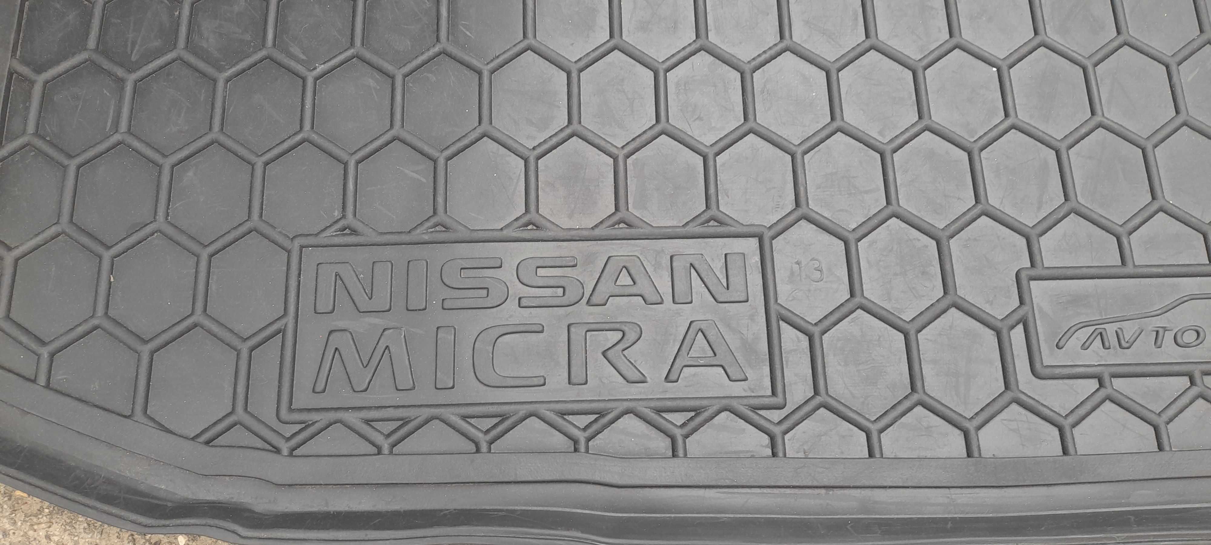 Коврик в багажник резиновый  Ниссан-Микра.
