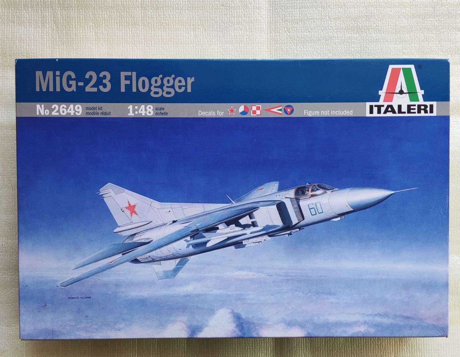 Сборная модель "MIG-23 Flogger",  ITALERI #2649, 1/48. Новая.