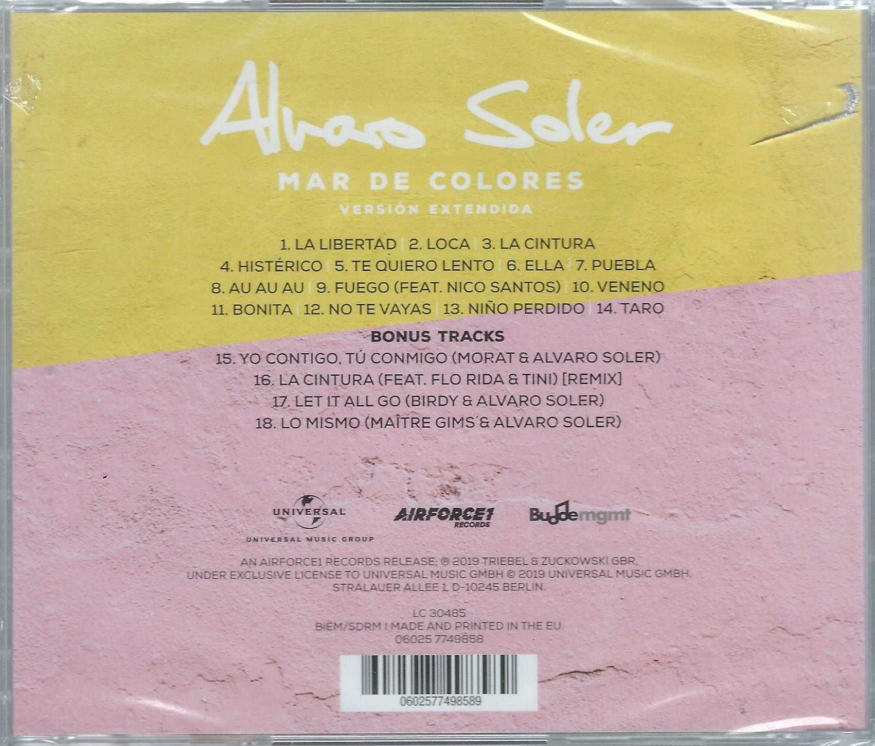 CD Alvaro Soler - Mar De Colores (Version Extendida) (2019)  Universal