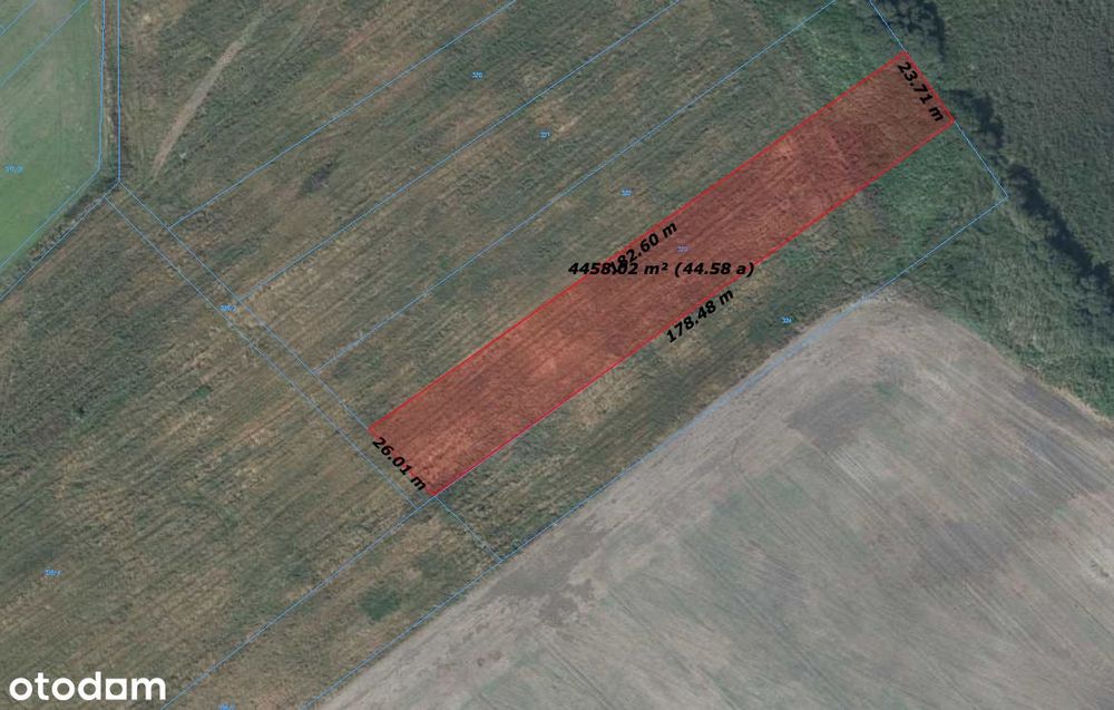 Działka pod zabudowę, na przedmieściach Strzelec. Pod dom z ogrodem