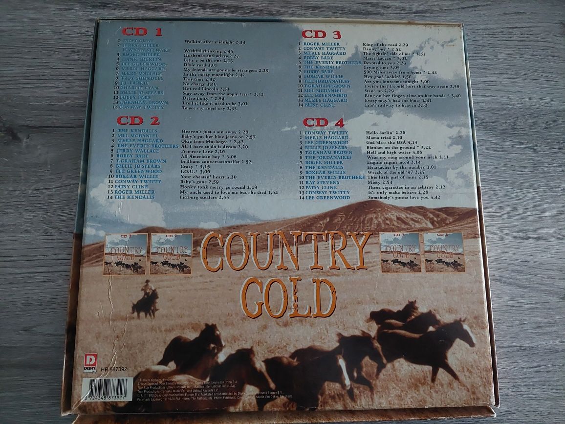 Country Gold - Box 4 cd's em bom estado